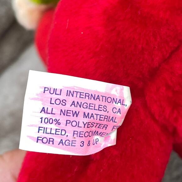 Christmas Elf Plush Vintage 90s y2k Dwarf Doll 14" Red Green Stuffed TAGS READ - Picture 10 of 12